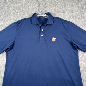 Holderness Bourne Polo Shirt Mens Large Blue Golf Office Casual Embroidered